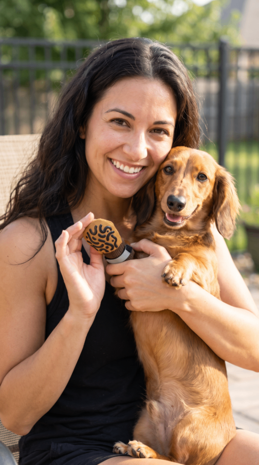 Vanessa L.'s dog wearing Grippy Paws