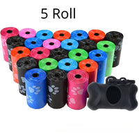 Pet Poop Bag Solid Color Printed Pet Garbage Bag Clean Poop Bag Dog Walking Portable Poop Bag for Dogs Litter and Housewife Bags