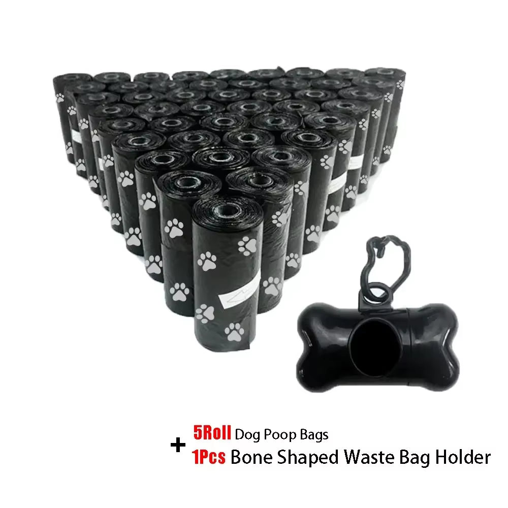 Pet Poop Bag Solid Color Printed Pet Garbage Bag Clean Poop Bag Dog Walking Portable Poop Bag for Dogs Litter and Housewife Bags