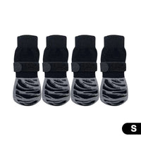 4Pcs/Set Anti-Slip Protect Paws Dog Socks Black Tie Anti-Shedding Breathable Non-Slip Socks for Medium Large Elderly Puppy Socks
